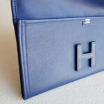 Hermes Jige Clutch Blue Sapphire Swift Leather #GULTS-4 - Image 16