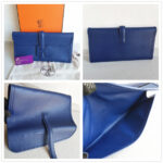 Hermes Jige Clutch Blue Sapphire Swift Leather #GULTS-4 - Image 2