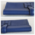 Hermes Jige Clutch Blue Sapphire Swift Leather #GULTS-4 - Image 9