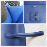 Hermes Jige Clutch Blue Sapphire Swift Leather #GULTS-4 - Image 18