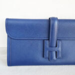 Hermes Jige Clutch Blue Sapphire Swift Leather #GULTS-4 - Image 3