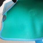 Hermes Jige Clutch Blue Swift Leather #RYLR-5 - Image 24