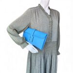 Hermes Jige Clutch Blue Swift Leather #RYLR-5 - Image 26