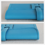Hermes Jige Clutch Blue Swift Leather #RYLR-5 - Image 8