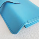 Hermes Jige Clutch Blue Swift Leather #RYLR-5 - Image 12