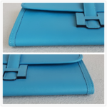Hermes Jige Clutch Blue Swift Leather #RYLR-5 - Image 11