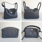 Hermes Lindy 26CM Ardoise Clemence Leather with Palladium-plated Hardware #RCYU-1 - Image 2