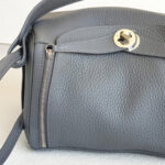 Hermes Lindy 26CM Ardoise Clemence Leather with Palladium-plated Hardware #RCYU-1 - Image 9