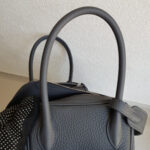 Hermes Lindy 26CM Ardoise Clemence Leather with Palladium-plated Hardware #RCYU-1 - Image 16