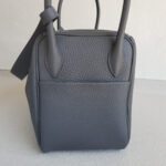 Hermes Lindy 26CM Ardoise Clemence Leather with Palladium-plated Hardware #RCYU-1 - Image 7