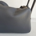 Hermes Lindy 26CM Ardoise Clemence Leather with Palladium-plated Hardware #RCYU-1 - Image 6