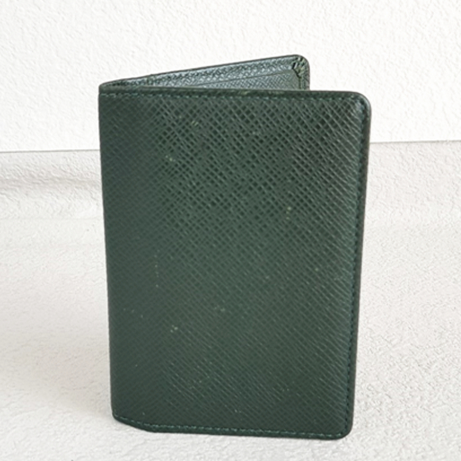 LV Card Holder Green Taiga Leather #RSLY-207