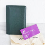LV Card Holder Green Taiga Leather #RSLY-207 - Image 2