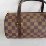 LV Papillon 26 Damier Ebene Coated Canvas with Leather And Gold Hardware #RSYU-1 - Image 3