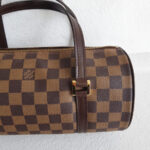 LV Papillon 26 Damier Ebene Coated Canvas with Leather And Gold Hardware #RSYU-1 - Image 4