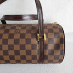 LV Papillon 26 Damier Ebene Coated Canvas with Leather And Gold Hardware #RSYU-1 - Image 6