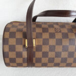 LV Papillon 26 Damier Ebene Coated Canvas with Leather And Gold Hardware #RSYU-1 - Image 5