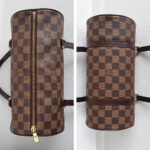 LV Papillon 26 Damier Ebene Coated Canvas with Leather And Gold Hardware #RSYU-1 - Image 9