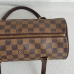 LV Papillon 26 Damier Ebene Coated Canvas with Leather And Gold Hardware #RSYU-1 - Image 11
