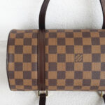 LV Papillon 26 Damier Ebene Coated Canvas with Leather And Gold Hardware #RSYU-1 - Image 12