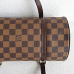 LV Papillon 26 Damier Ebene Coated Canvas with Leather And Gold Hardware #RSYU-1 - Image 13