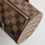 LV Papillon 26 Damier Ebene Coated Canvas with Leather And Gold Hardware #RSYU-1 - Image 14