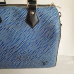 LV Speedy Bandouliere 25cm Blue Epi Leather with Silver Hardware #RCCK-2 - Image 4