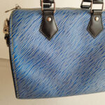 LV Speedy Bandouliere 25cm Blue Epi Leather with Silver Hardware #RCCK-2 - Image 5