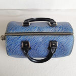 LV Speedy Bandouliere 25cm Blue Epi Leather with Silver Hardware #RCCK-2 - Image 9