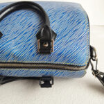 LV Speedy Bandouliere 25cm Blue Epi Leather with Silver Hardware #RCCK-2 - Image 11