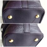 LV Stellar Purple Mahina Calf Leather with Gold Hardware Bag #RSTC-1 - Image 13