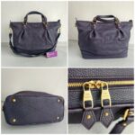 LV Stellar Purple Mahina Calf Leather with Gold Hardware Bag #RSTC-1 - Image 2