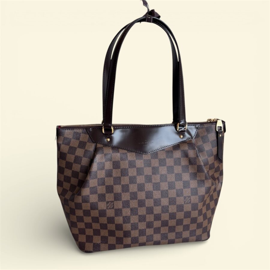 LV Westminster Brown Damier Ebene Coated Canvas with Leather and Gold Hardware #GUULE-1