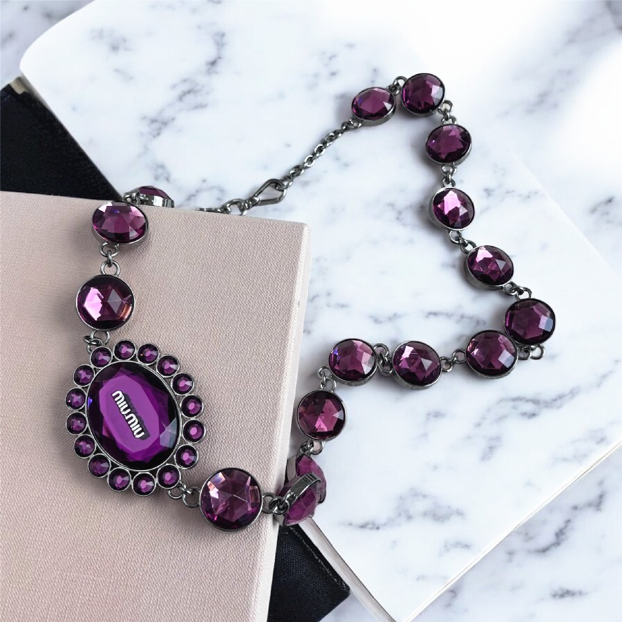 Miu-Miu-Necklace-Chain-Silver-Hardware #KLLE-5 (1) Miu Miu Necklace/Chain Silver Hardware #KLLE-5