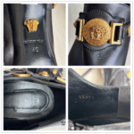 Versace Ankle Boots Size 40 Black Leather Shoes #RKOY-14 - Image 9