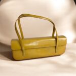 Cartier Vintage Bag Yellow Patent Leather with Gold Hardware #RSKL-2