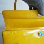 Cartier Vintage Bag Yellow Patent Leather with Gold Hardware #RSKL-2 - Image 16