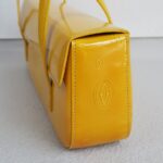 Cartier Vintage Bag Yellow Patent Leather with Gold Hardware #RSKL-2 - Image 7