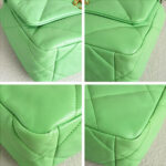 Chanel 19 Flap Bag Green Lambskin with Gold/Silver/Ruthenium Hardware #RKSK-1 - Image 13