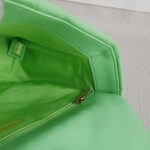 Chanel 19 Flap Bag Green Lambskin with Gold/Silver/Ruthenium Hardware #RKSK-1 - Image 23