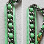 Chanel 19 Flap Bag Green Lambskin with Gold/Silver/Ruthenium Hardware #RKSK-1 - Image 17