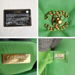 Chanel 19 Flap Bag Green Lambskin with Gold/Silver/Ruthenium Hardware #RKSK-1 - Image 15