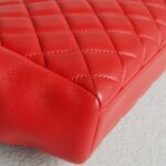 Chanel Clutch Red Lambskin with Silver Hardware #RYLT-2 - Image 16