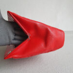 Chanel Clutch Red Lambskin with Silver Hardware #RYLT-2 - Image 8