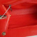 Chanel Clutch Red Lambskin with Silver Hardware #RYLT-2 - Image 24