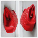 Chanel Clutch Red Lambskin with Silver Hardware #RYLT-2 - Image 7