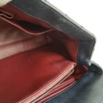 Chanel Coco Handle Large Navy Blue/Maroon with Grained Calfskin/Lizard Skin Printed Handle and Rustic Gold Hardware #RKCT-2 - Image 30