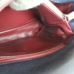 Chanel Coco Handle Large Navy Blue/Maroon with Grained Calfskin/Lizard Skin Printed Handle and Rustic Gold Hardware #RKCT-2 - Image 31