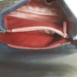 Chanel Coco Handle Large Navy Blue/Maroon with Grained Calfskin/Lizard Skin Printed Handle and Rustic Gold Hardware #RKCT-2 - Image 26