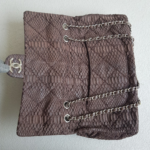 Chanel Flap Bag Brown Snake Skin with Silver Hardware #RSLC-1 - Image 11